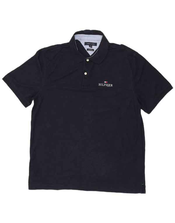 TOMMY HILFIGER Polo da uomo su misura XL in cotone blu navy