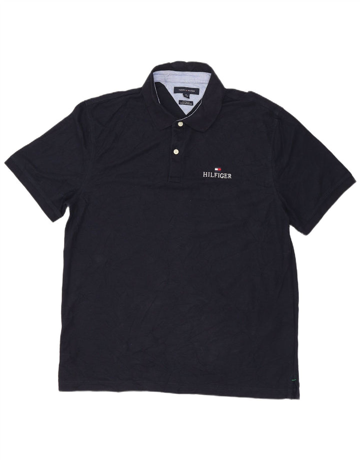 TOMMY HILFIGER Polo da uomo su misura XL in cotone blu navy