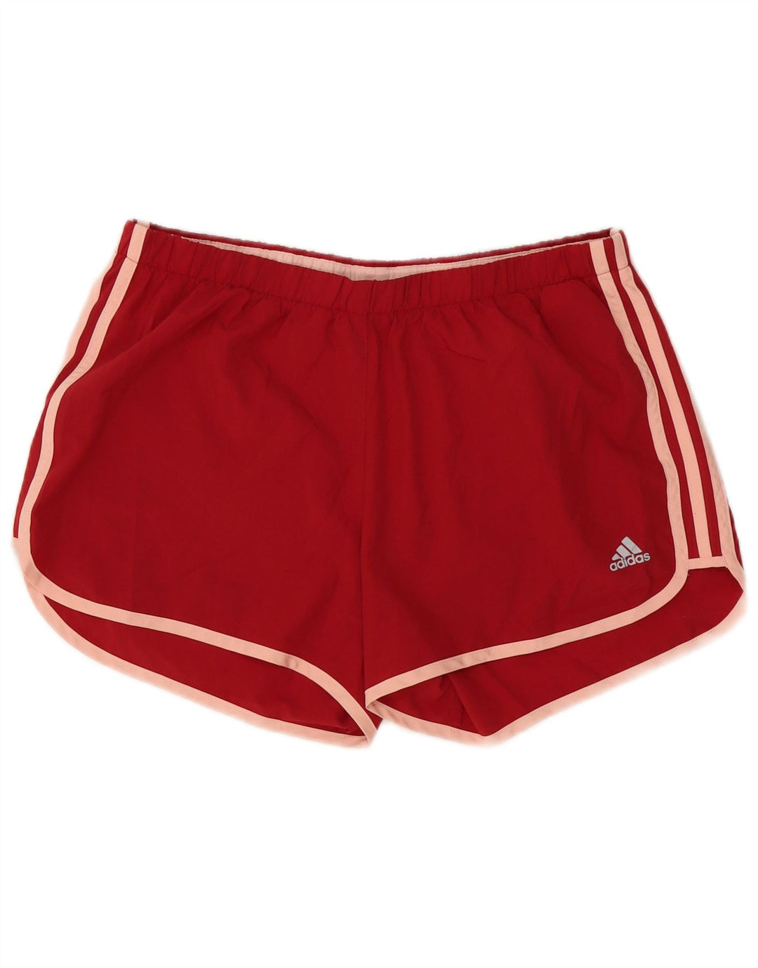 Pantaloncini sportivi ADIDAS Climalite da donna UK 14 Large Rosso Poliestere