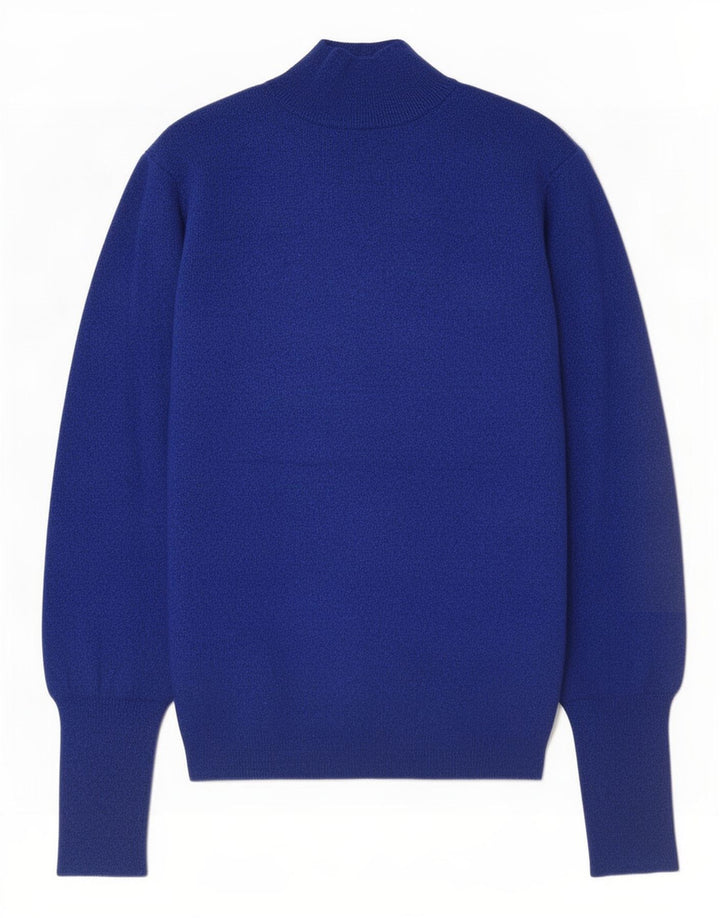 Maglione a collo alto corto da donna Marks & Spencer UK 12 Blu medio