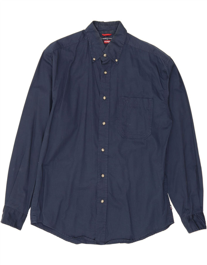WRANGLER Mens Shirt Medium Navy Blue Cotton Vintage Wrangler and Second-Hand Wrangler from Messina Hembry 