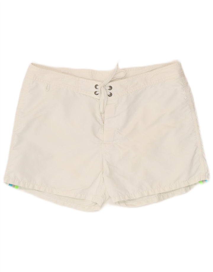 Pantaloncini da bagno da uomo Sundek grandi in nylon bianco