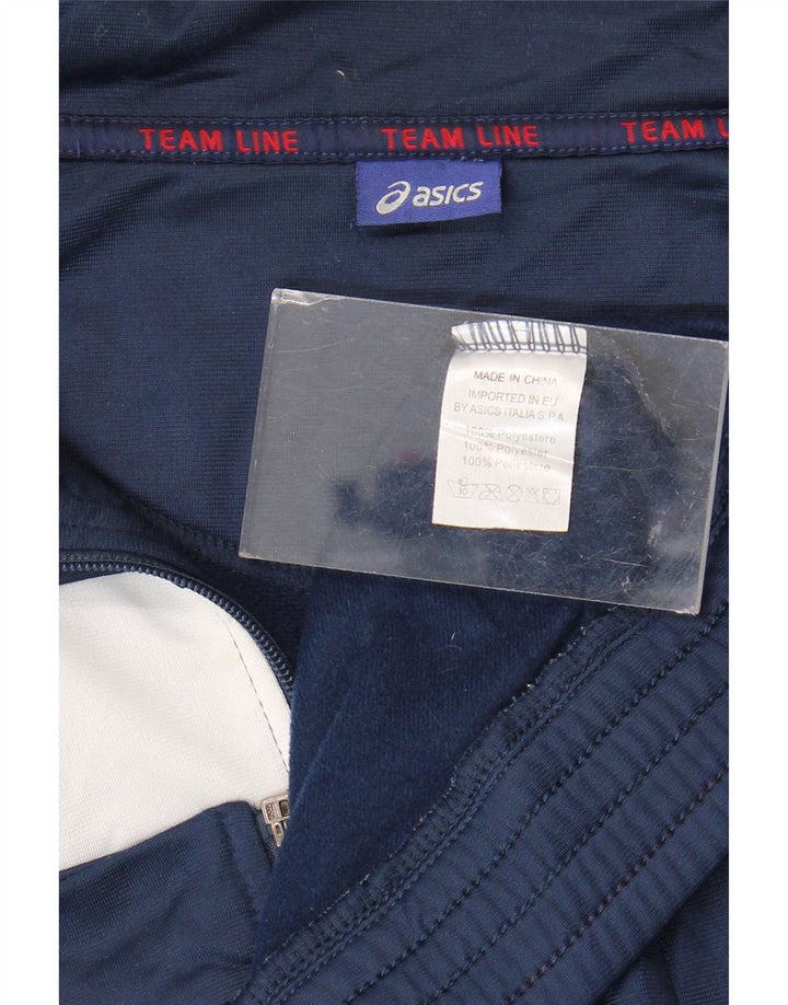 Giacca sportiva da uomo Asics 2XL Poliestere color block blu navy