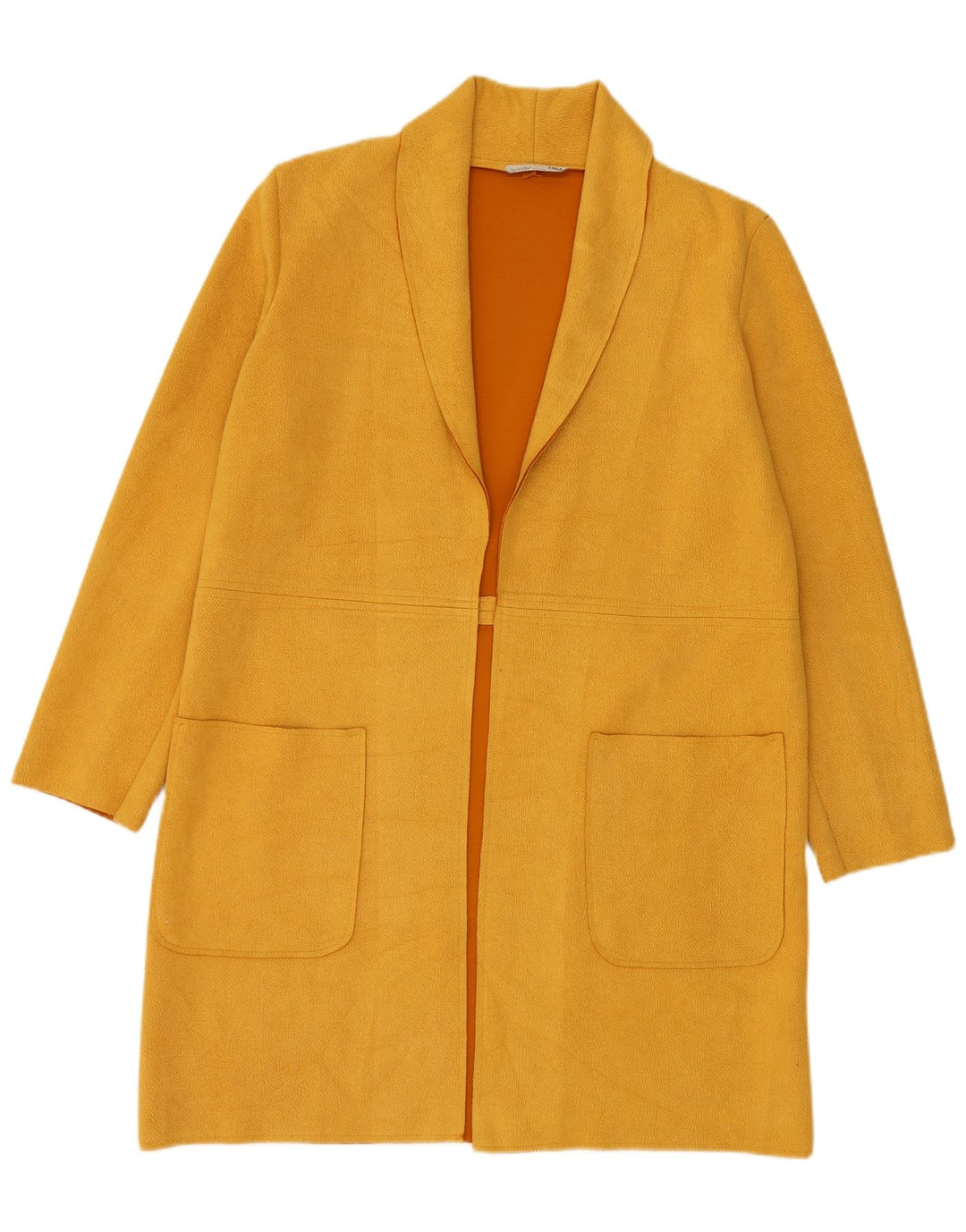 Cappotto aperto oversize da donna Zara UK 10 piccolo giallo