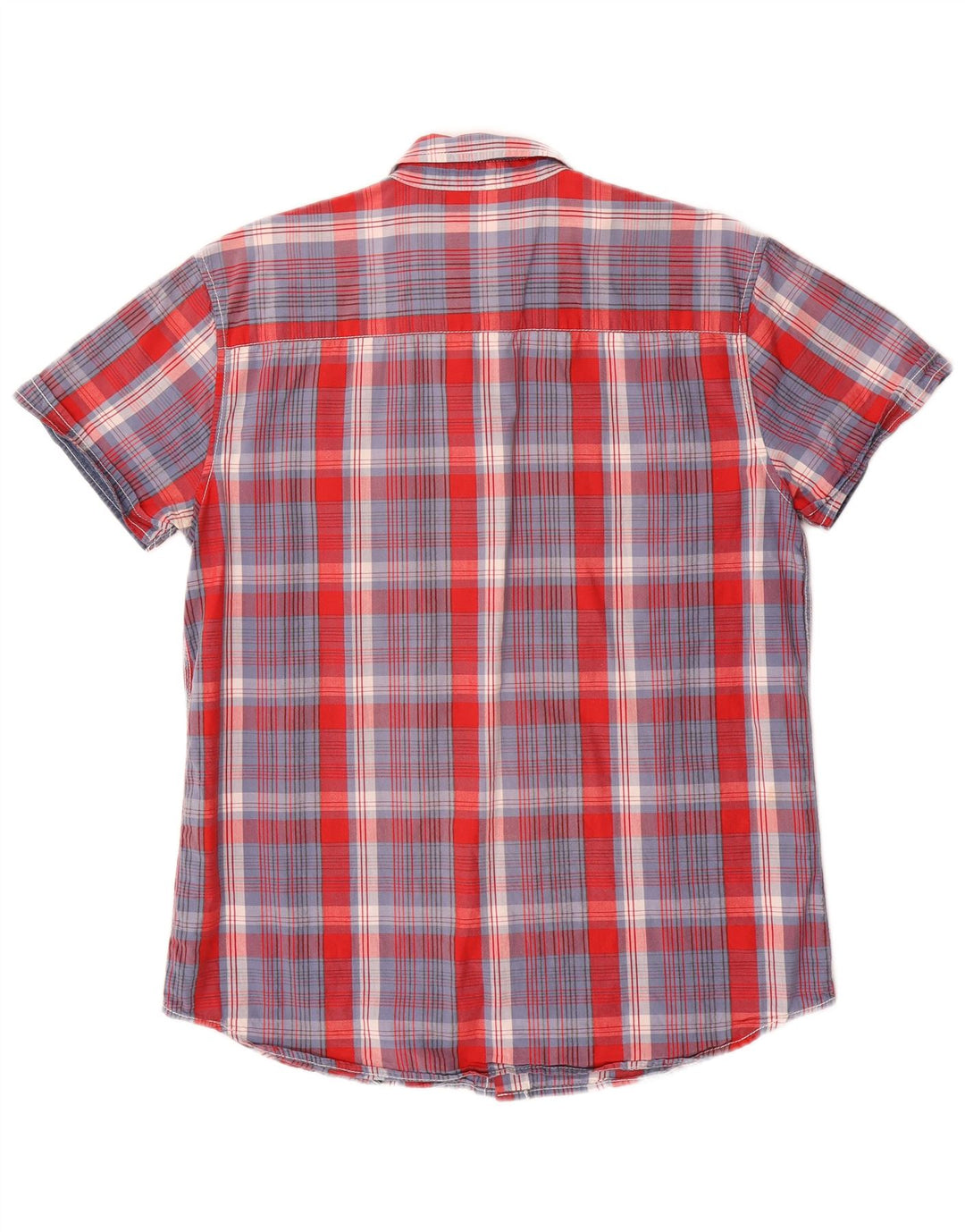 Camicia da uomo Wrangler a maniche corte, vestibilità regolare, in cotone a quadri blu medio