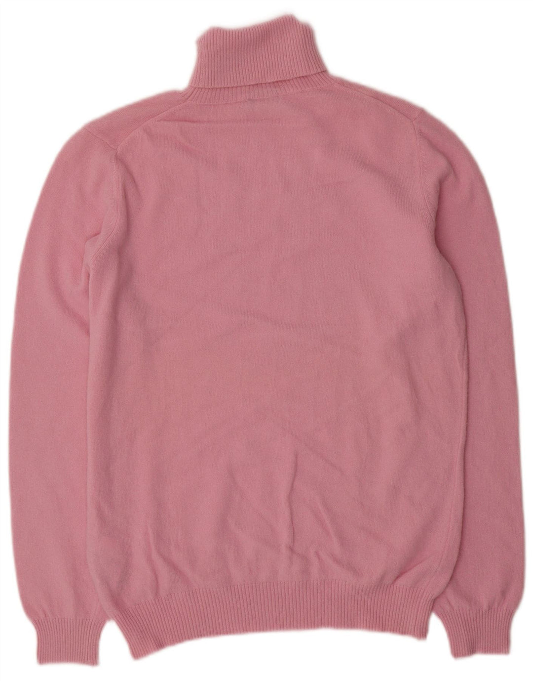 Maglione maglione da donna a collo alto Benetton UK 16 grande lana rosa