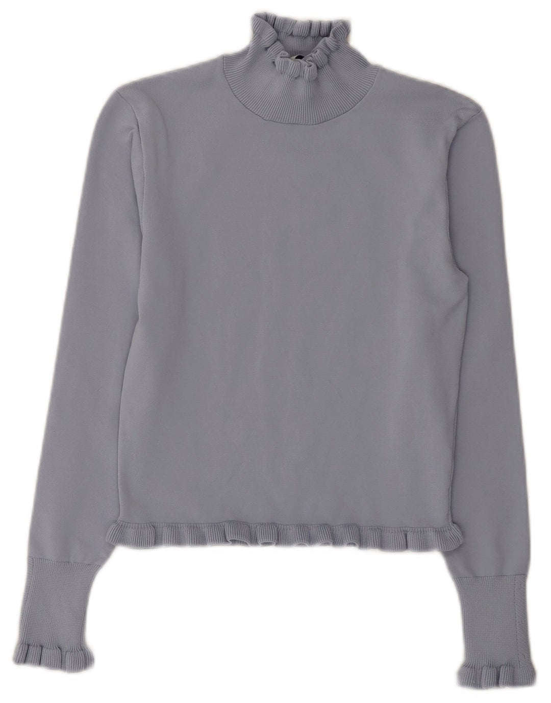 Maglione corto da donna Zara con collo dolcevita UK 12 Poliestere blu medio