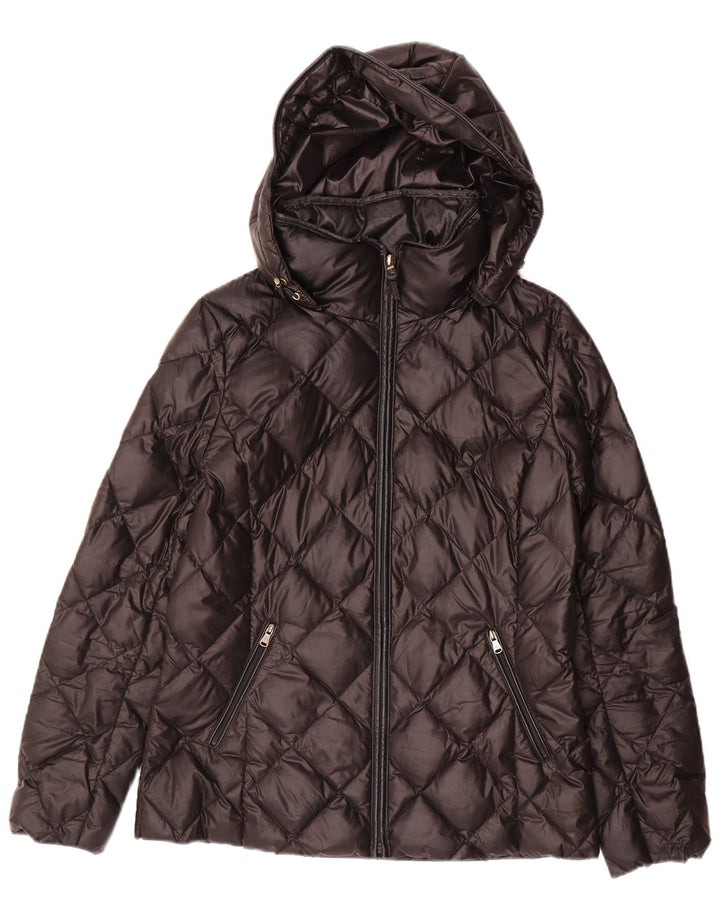 Giacca imbottita con cappuccio da donna Ralph Lauren UK 10 piccola in poliestere nero