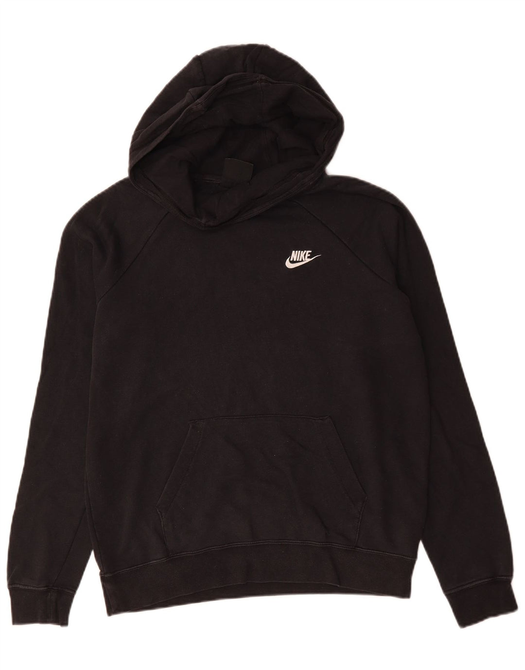 Felpa con cappuccio da uomo NIKE, cotone nero medio