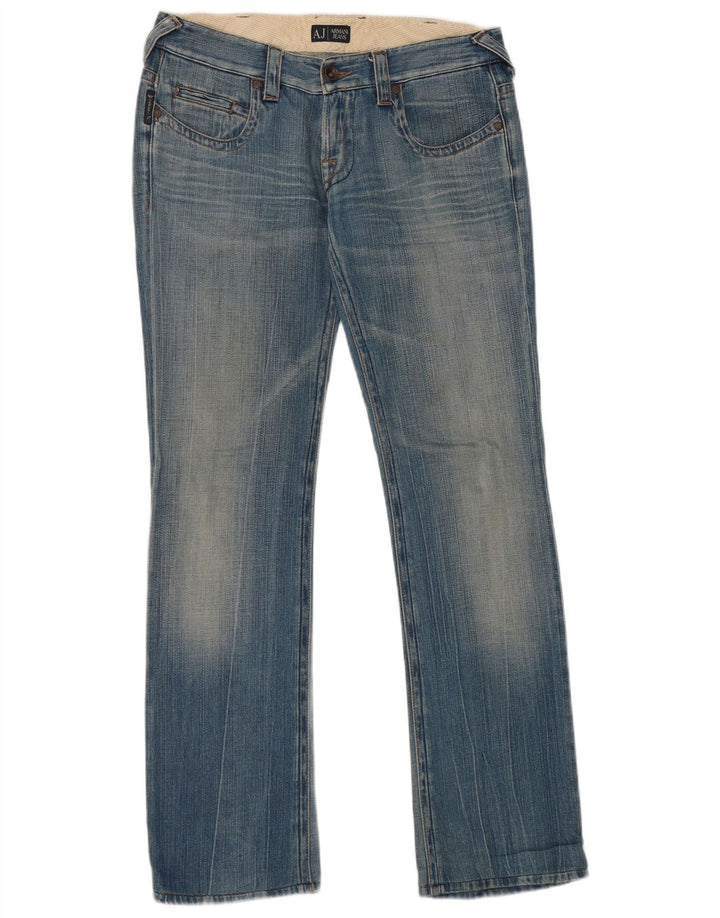 Jeans dritti da donna Armani W27 L31 cotone blu