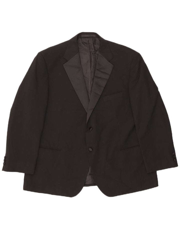 Giacca blazer a 2 bottoni da uomo Marks & Spencer UK 46 XL Black Colourblock