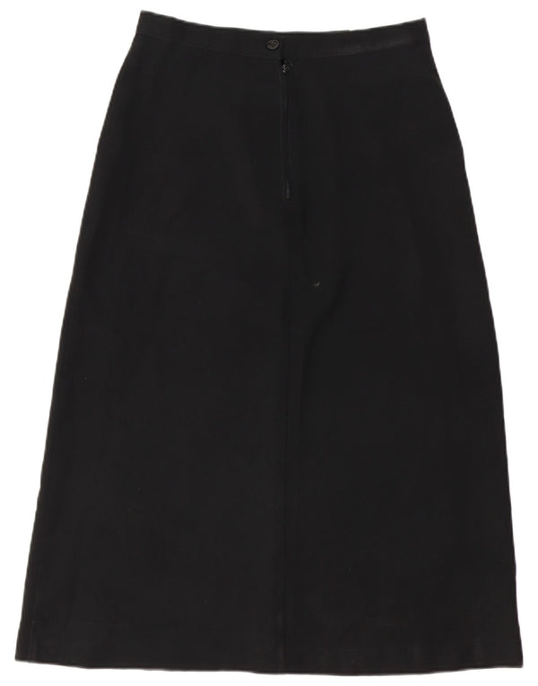 Gonna longuette da donna Benetton IT 44 media W28 poliestere nero