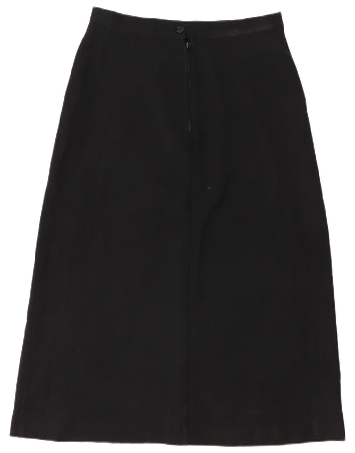 Gonna longuette da donna Benetton IT 44 media W28 poliestere nero