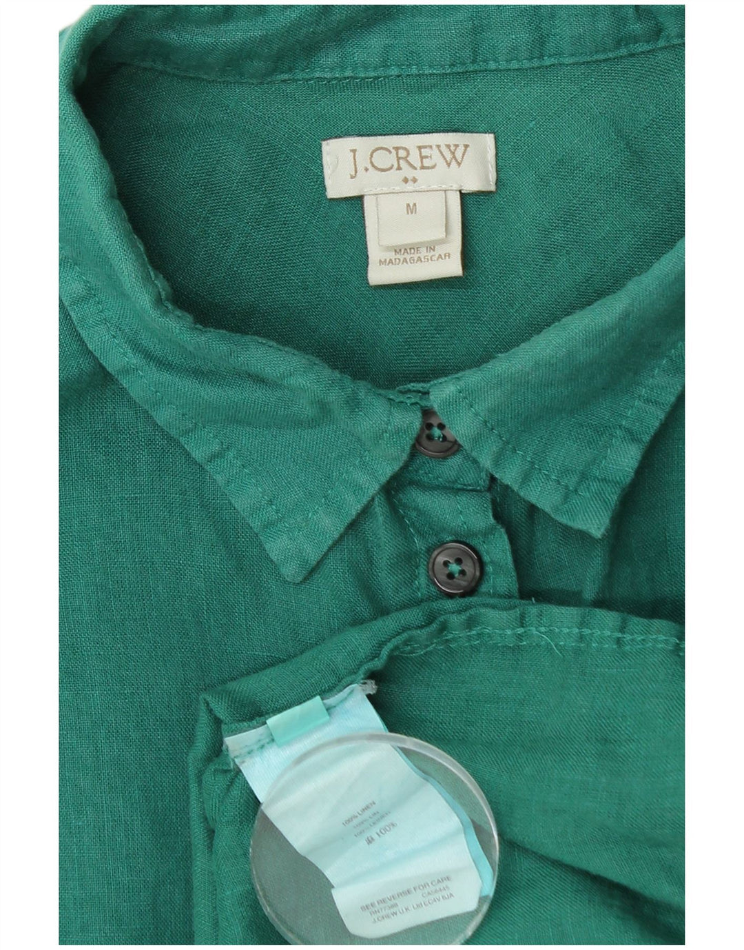 Camicia da donna J. CREW UK 14 Lino verde medio