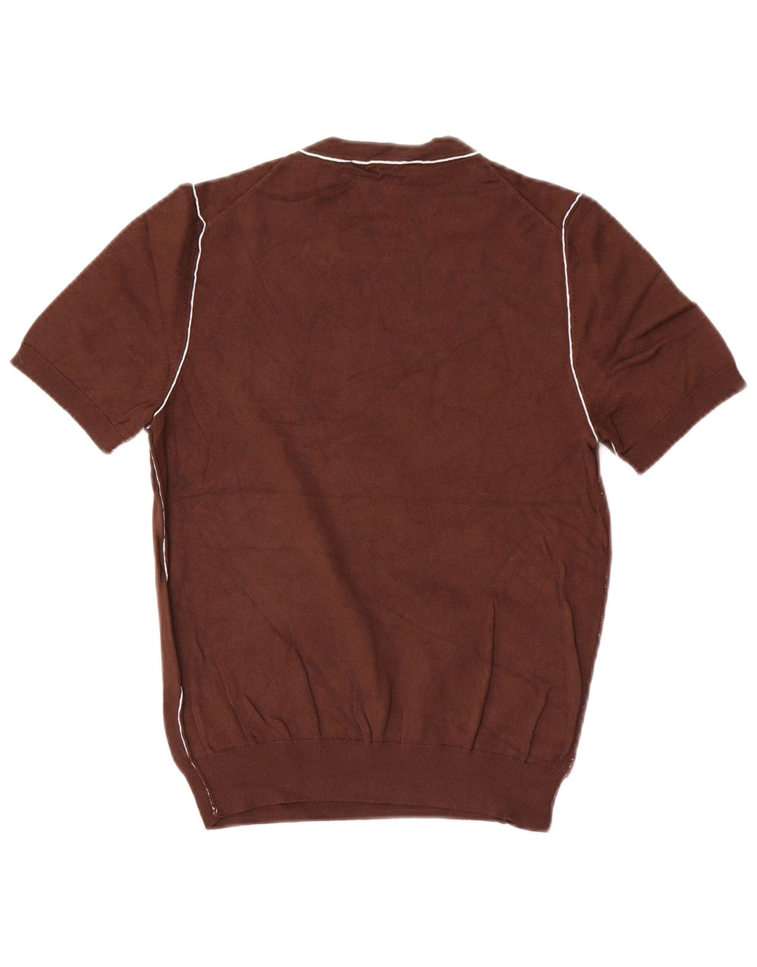 Maglione girocollo a maniche corte da donna Zara UK 12 Marrone medio