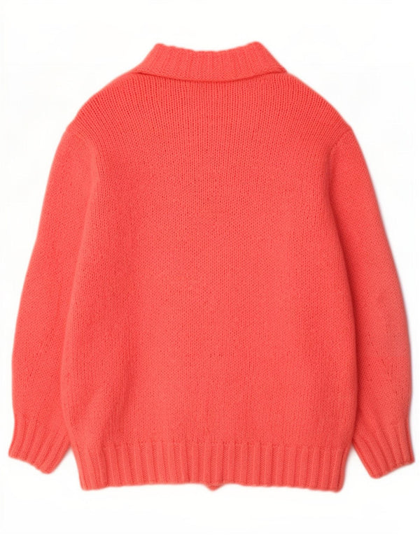 Maglione cardigan aperto oversize lungo da donna Zara UK 14 Rosa medio