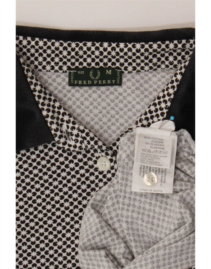 Polo da donna Fred Perry UK 12 cotone floreale bianco medio