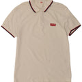Polo Levi's da uomo in cotone a righe bianche medie