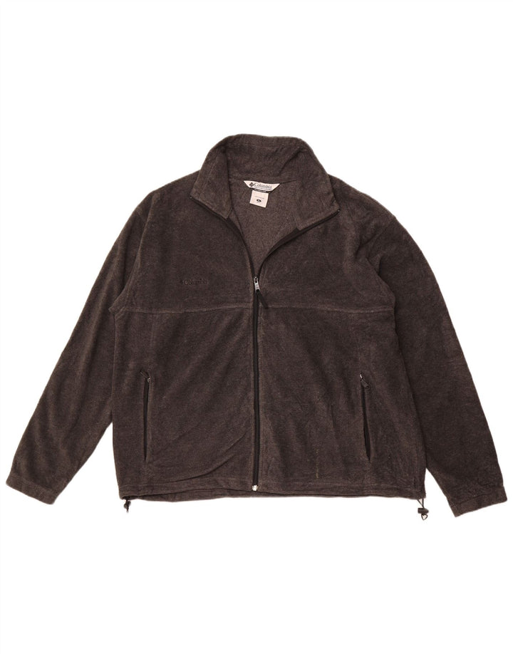 Giacca in pile da uomo COLUMBIA UK 42 XL Poliestere grigio