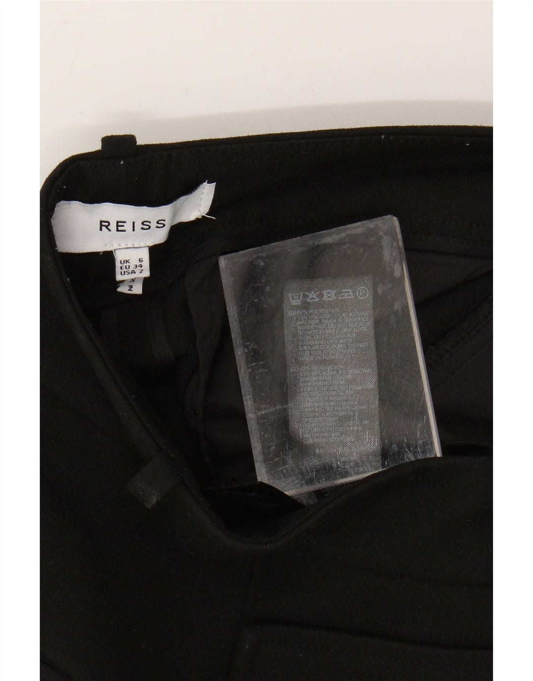 Pantaloni casual svasati a vita alta da donna REISS UK 6 XS W25 L32 neri