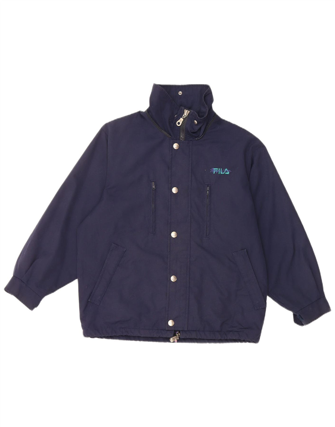 Giacca a vento FILA da bambino 9-10 anni in poliestere blu navy