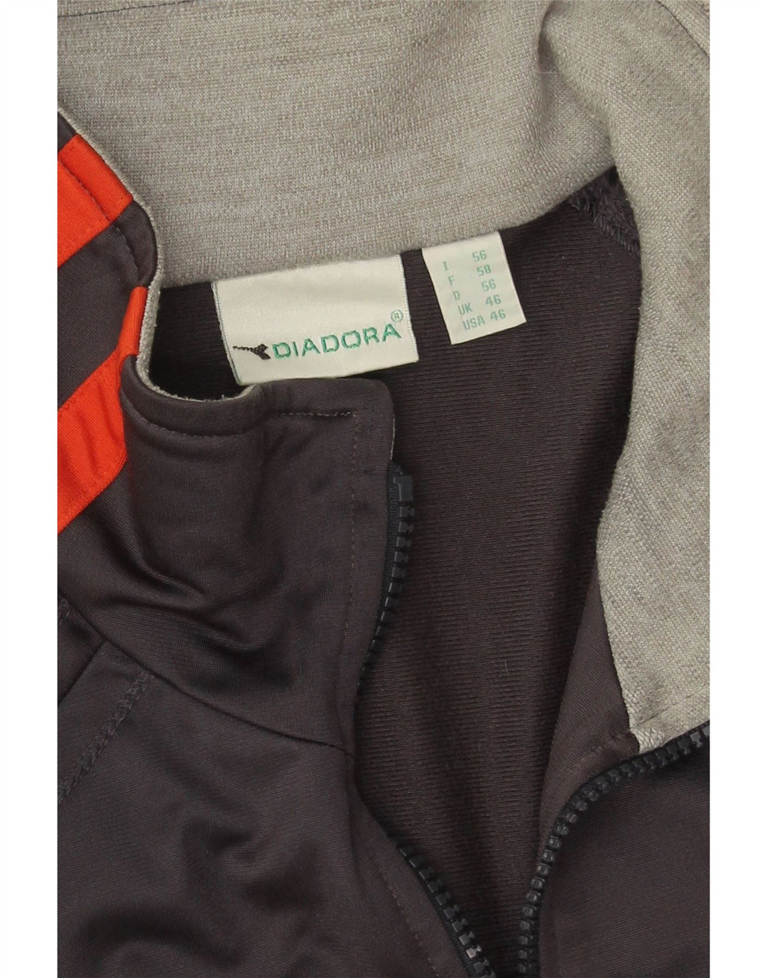 Giacca da tuta da uomo Diadora UK 46 2XL Poliestere color block grigio