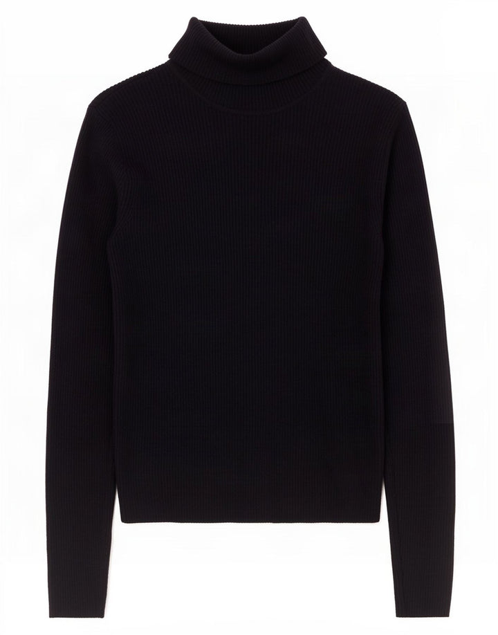 Maglione maglione a collo alto da donna Marks & Spencer UK 12 medio blu navy