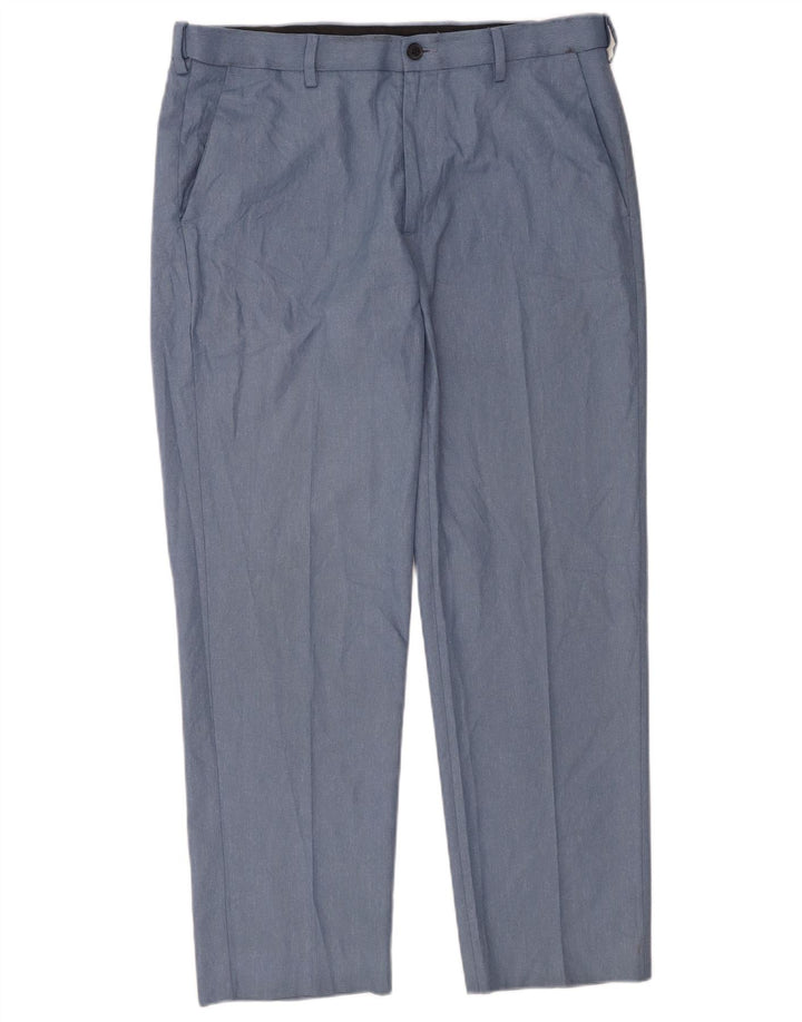 Pantaloni chino vestibilità regolare da uomo Marks & Spencer W34 L29 poliestere blu