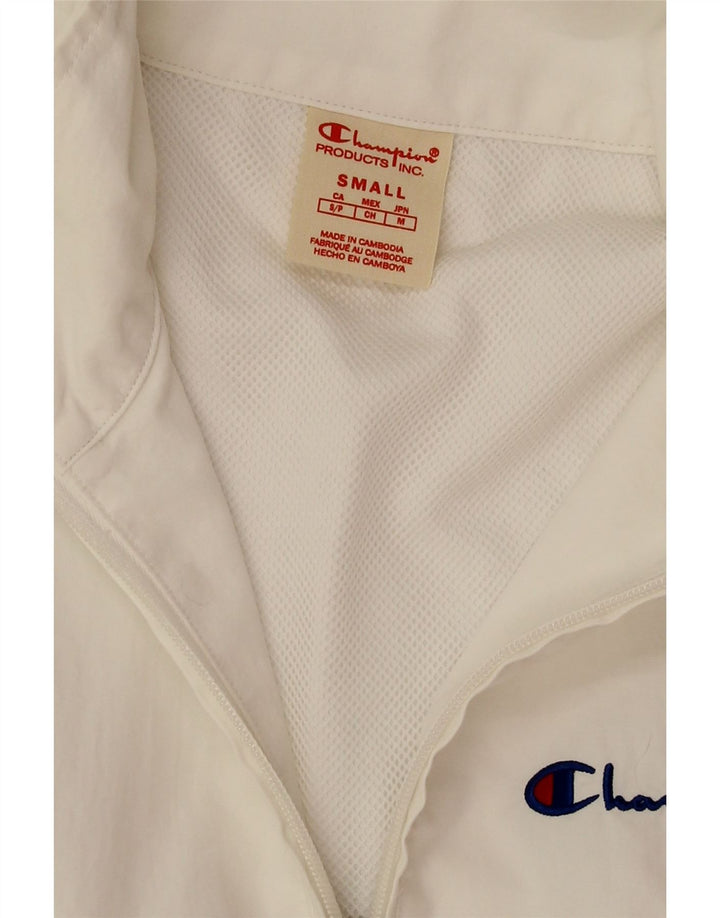 Giacca da ginnastica da uomo Champion Champion piccola bianca in poliammide