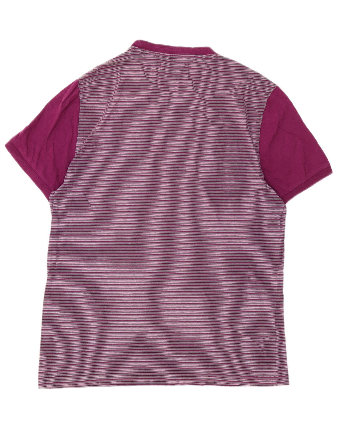 T-shirt da uomo Penguin Top grande cotone a righe viola