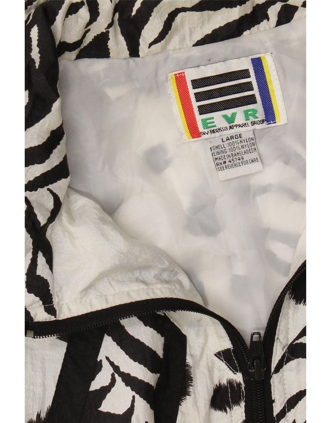 Giacca da tuta oversize da donna EVR UK 16 grande stampa animalier bianca