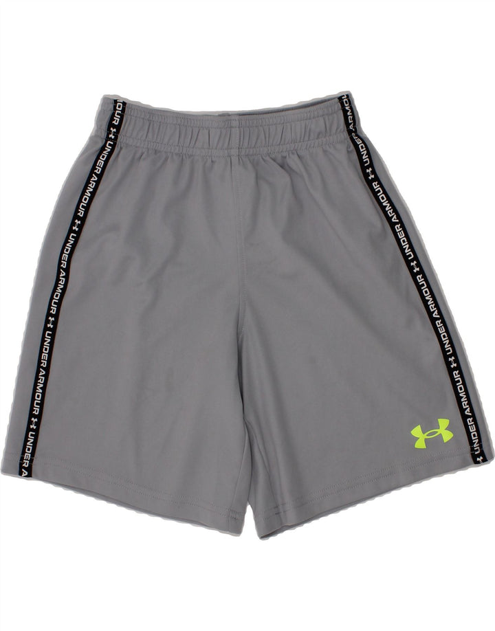 UNDER ARMOUR Boys Graphic Sport Shorts 6-7 Years  Grey Polyester Vintage Under Armour and Second-Hand Under Armour from Messina Hembry 