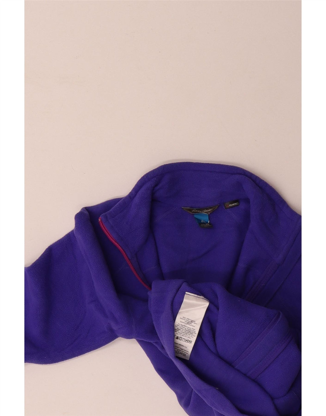 Giacca in pile da donna EDDIE BAUER UK 6 XS Poliestere color block viola
