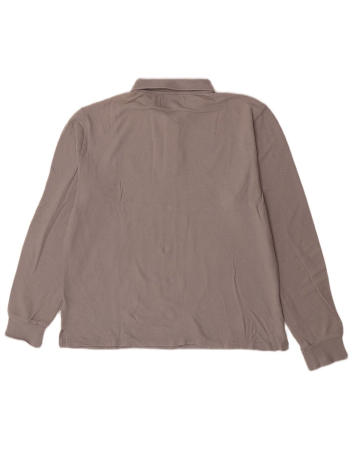 Polo a maniche lunghe da uomo Marlboro Classics grande grigia
