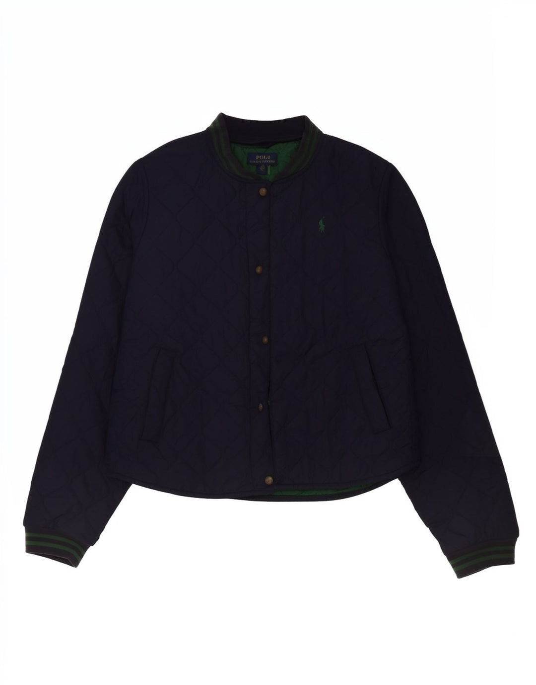 Giacca trapuntata da ragazzo Polo Ralph Lauren 15-16 anni XL poliestere blu navy