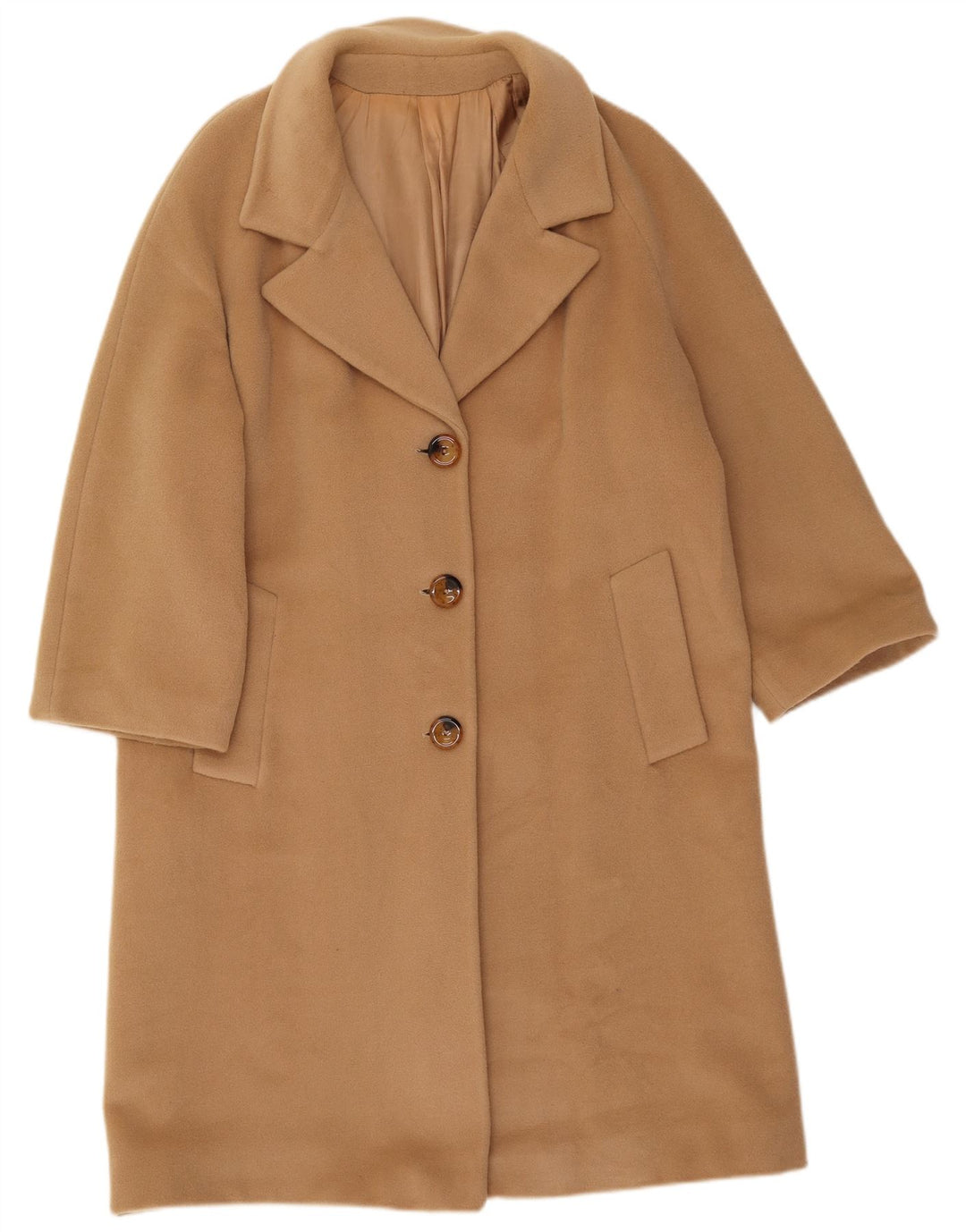 Soprabito oversize da donna vintage IT 40 piccolo in lana beige