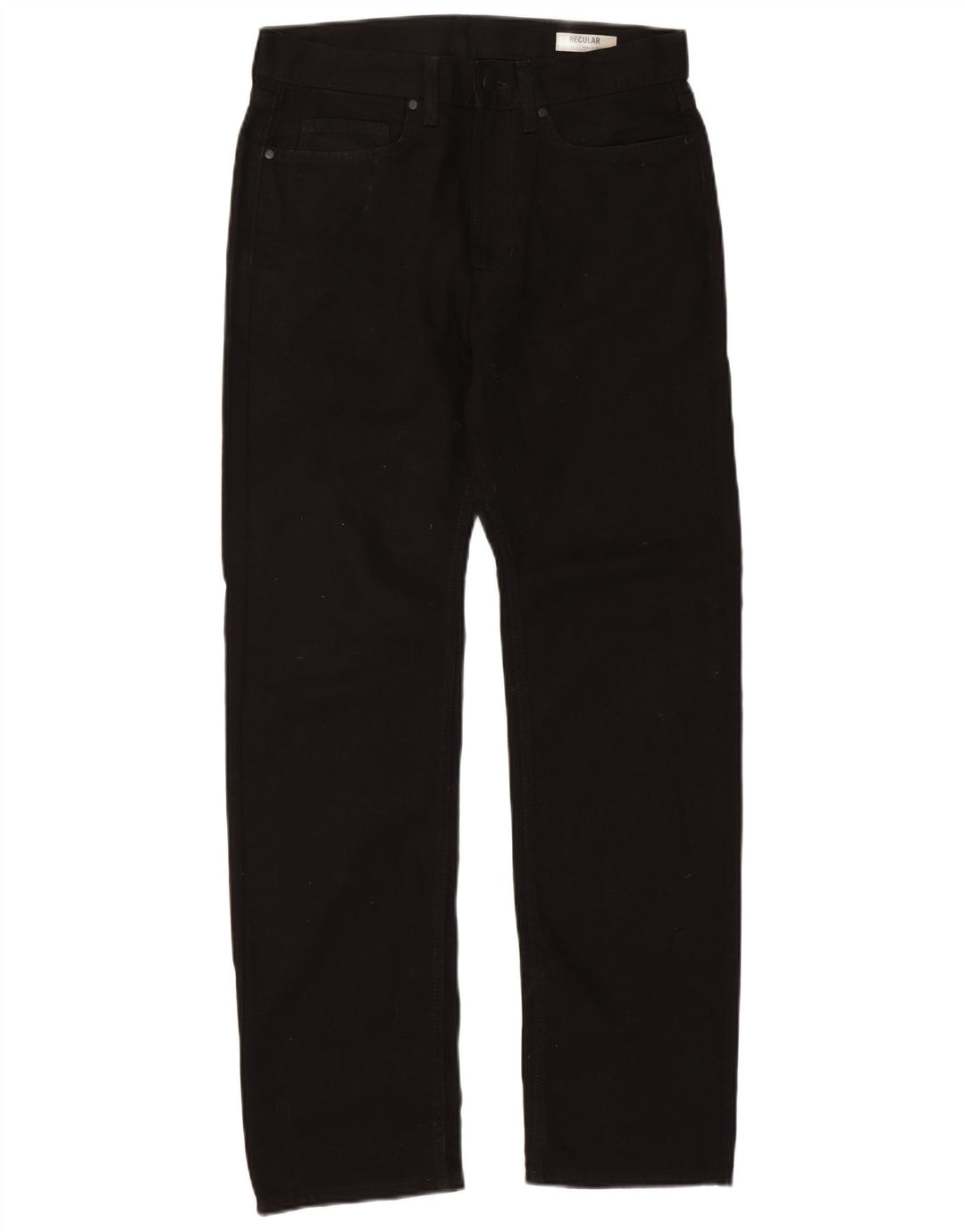 Jeans dritti vestibilità regolare da uomo Marks & Spencer W32 L31 cotone nero