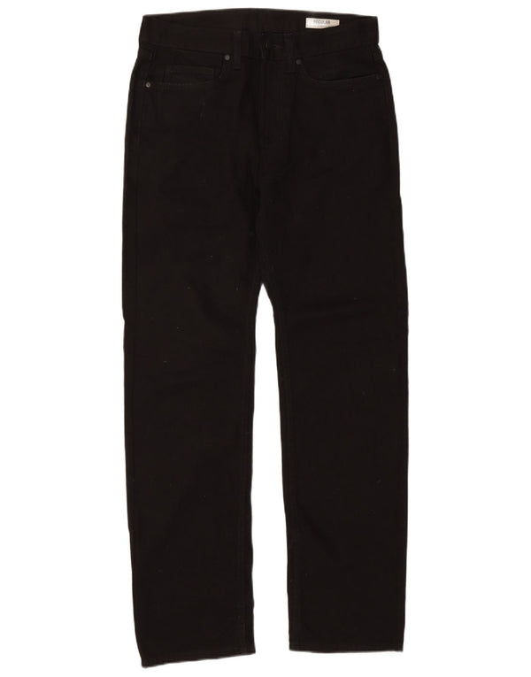 Jeans dritti vestibilità regolare da uomo Marks & Spencer W32 L31 cotone nero