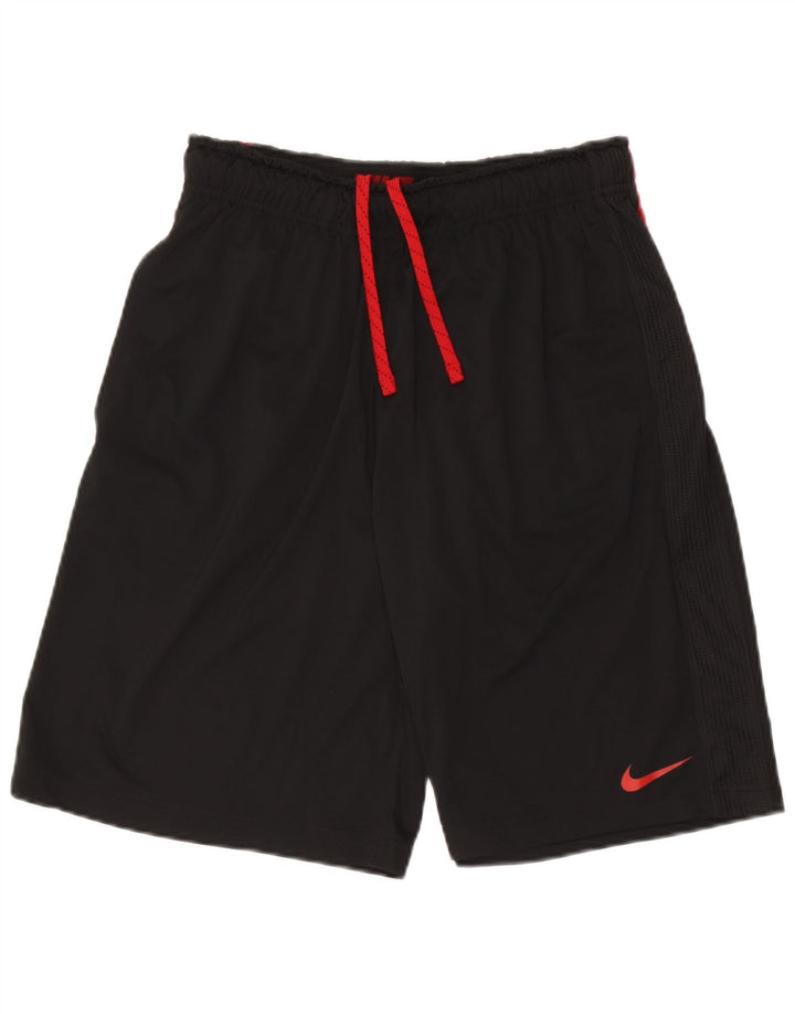 Pantaloncini sportivi Nike Dri Fit da donna UK 12 Medium Nero Colourblock Poliestere