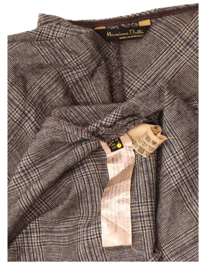 Abito a trapezio da donna Massimo Dutti EU 40 Lana pied de poule grigio medio