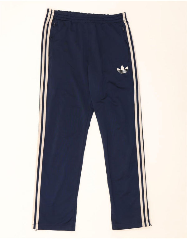 Pantaloni da tuta da uomo Adidas Small in poliestere blu navy