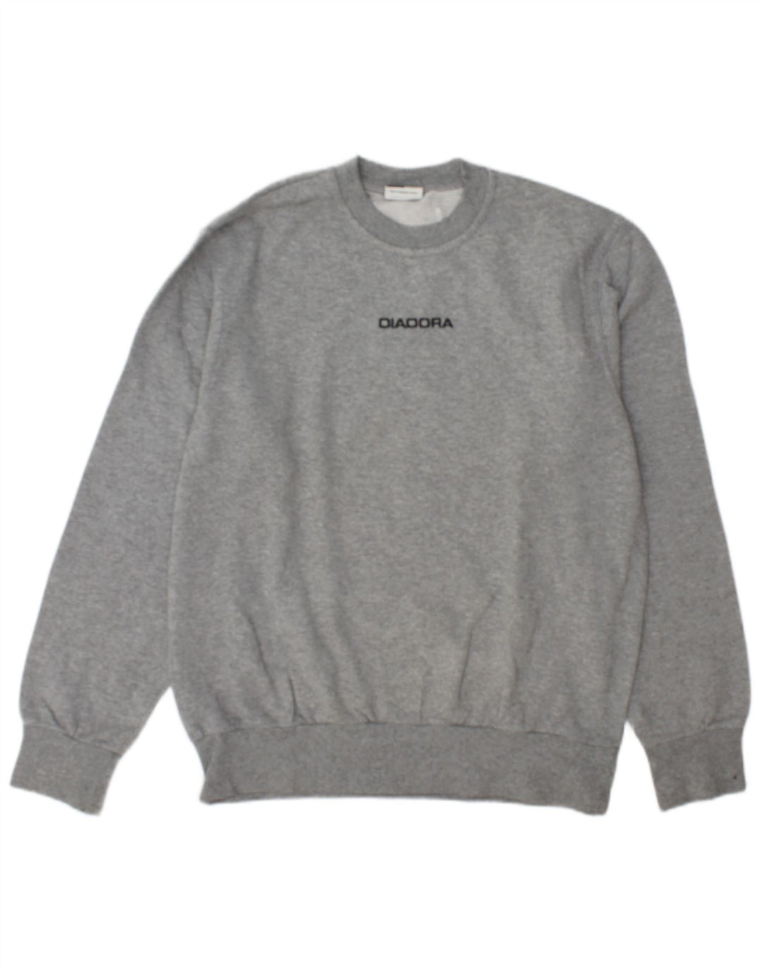 Felpa grafica da uomo Diadora Maglione in cotone grigio medio