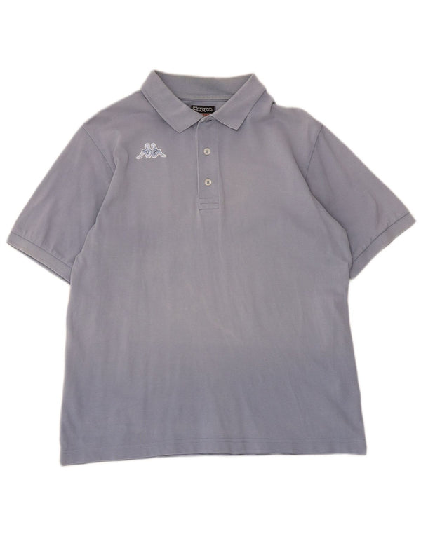 Polo Kappa Uomo Blu Medio in cotone