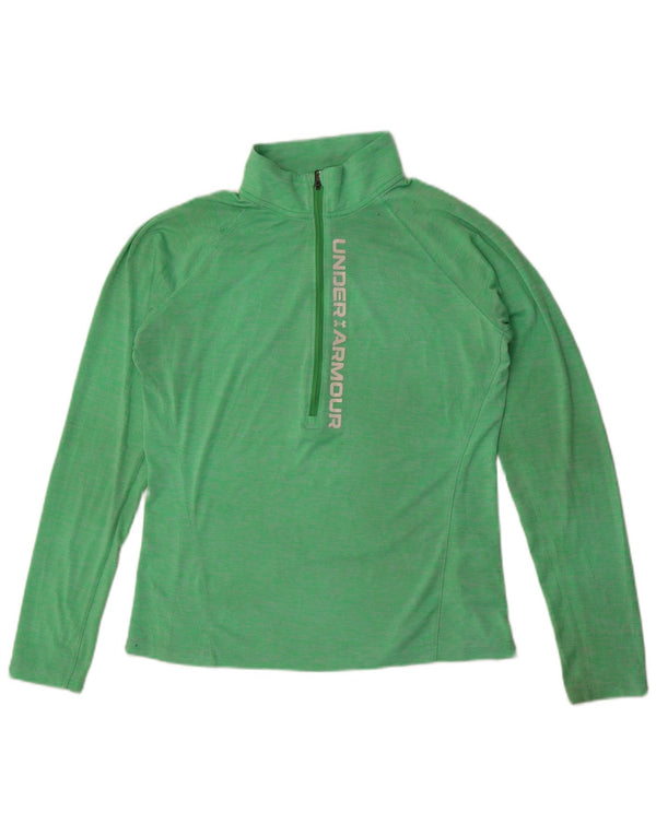 Under Armour Womens Graphic Pullover Tuta da ginnastica Top UK 14 Large Verde