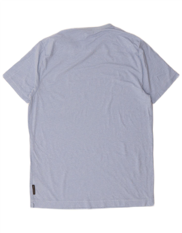 T-shirt da uomo French Connection Top in cotone blu medio