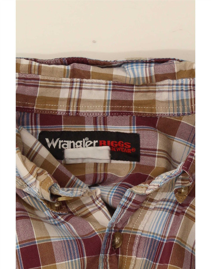 Camicia da uomo Wrangler XL a quadri marroni