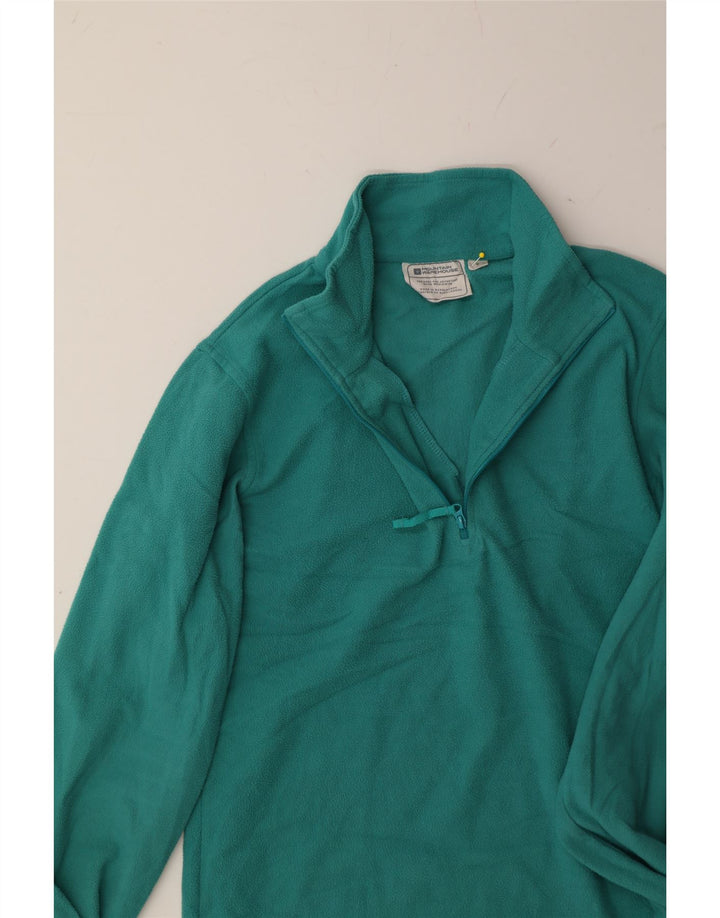 MOUNTAIN WAREHOUSE Mens Zip Neck Fleece Jumper Medium Turquoise Polyester Vintage Mountain Warehouse and Second-Hand Mountain Warehouse from Messina Hembry 