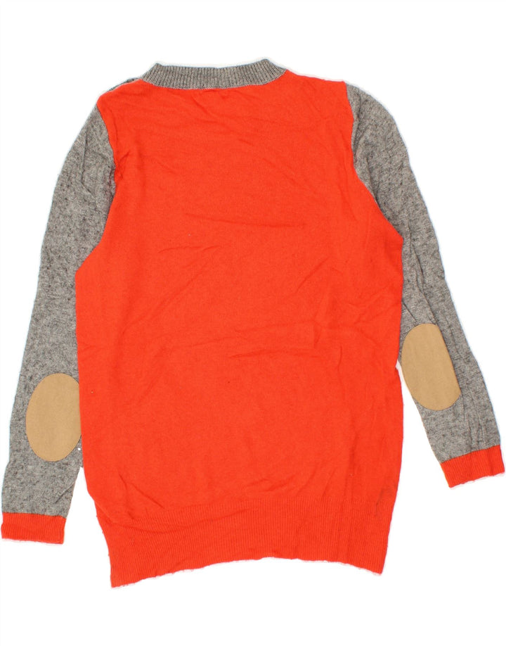 J. CREW Womens Crew Neck Jumper Sweater UK 10 Small Grey Colourblock Vintage J. Crew and Second-Hand J. Crew from Messina Hembry 