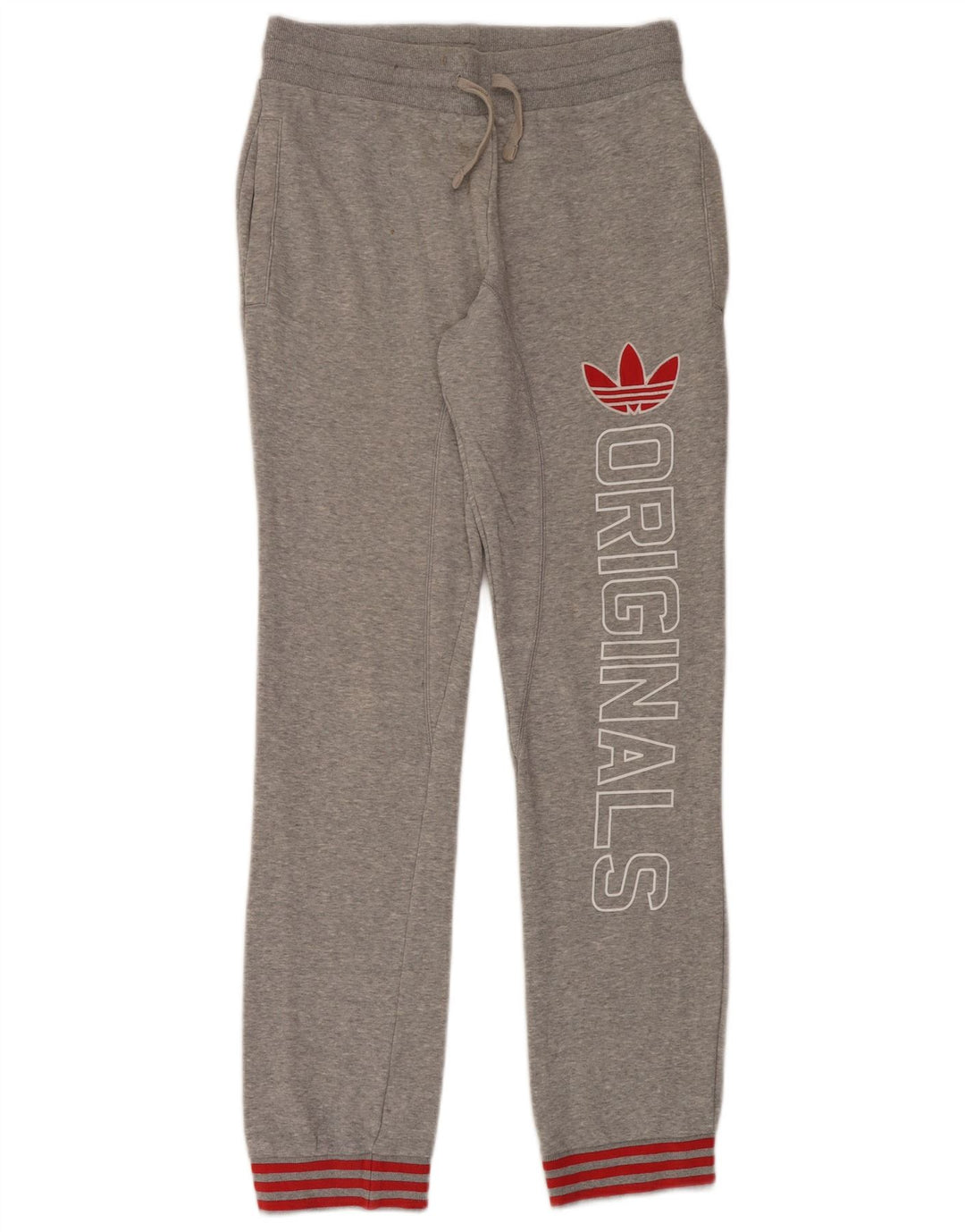 Pantaloni da tuta grafica da uomo Adidas Joggers in cotone chiazzato grigio medio