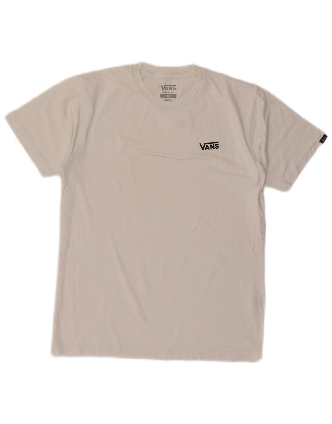 T-shirt da uomo Vans Classic Fit, piccola, in cotone bianco